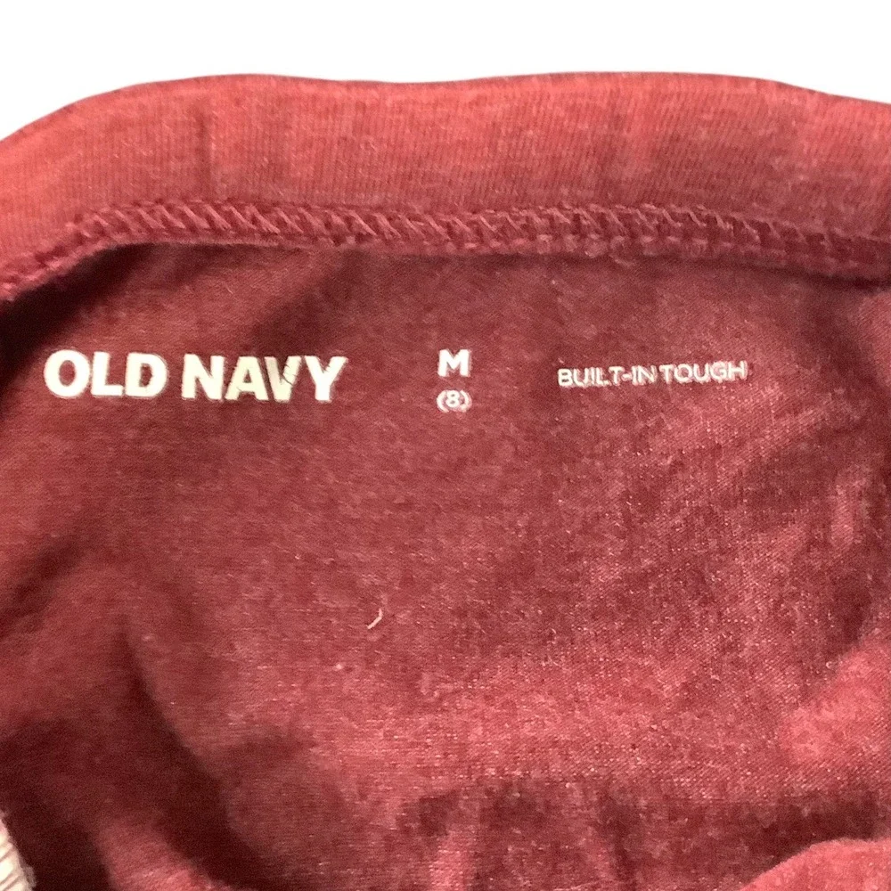 Old Navy Girls Burgundy Velour Leggings Dream Chaser Graphic Size M 8 Activewear